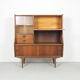 Vintage dutch teak buffet with showcase 1960
