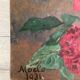 Peinture aux roses vintage