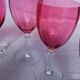 6 Verres à eau / vin cristal rose epoque 1900 Val St Lambert