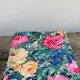 12 napkins table fabric with flowers vintage 1970