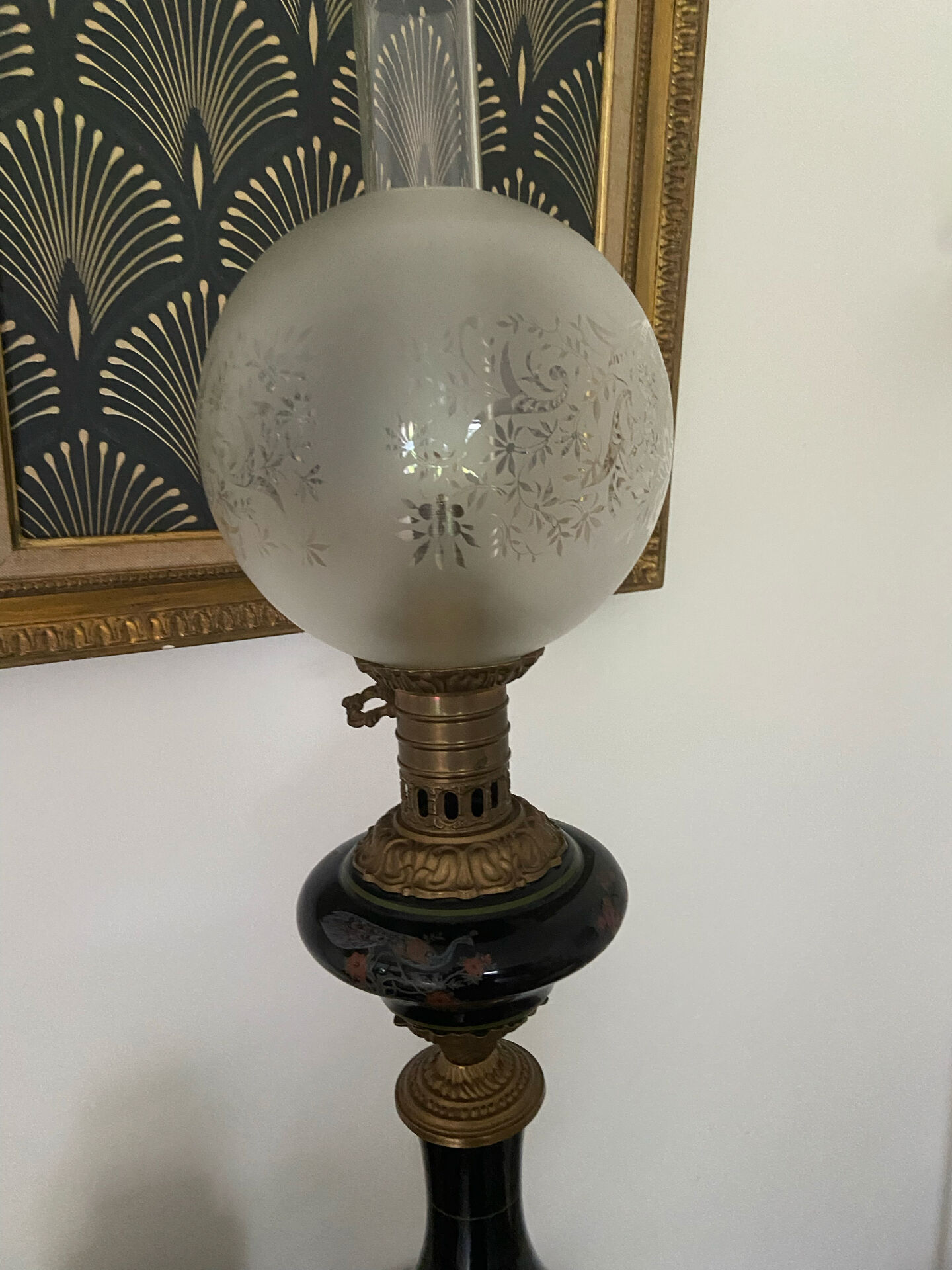 Large ceramic lamp from the Napoleon III period.
