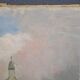Antoine Burger (1942-2016) The church - Oil on canvas - Signed