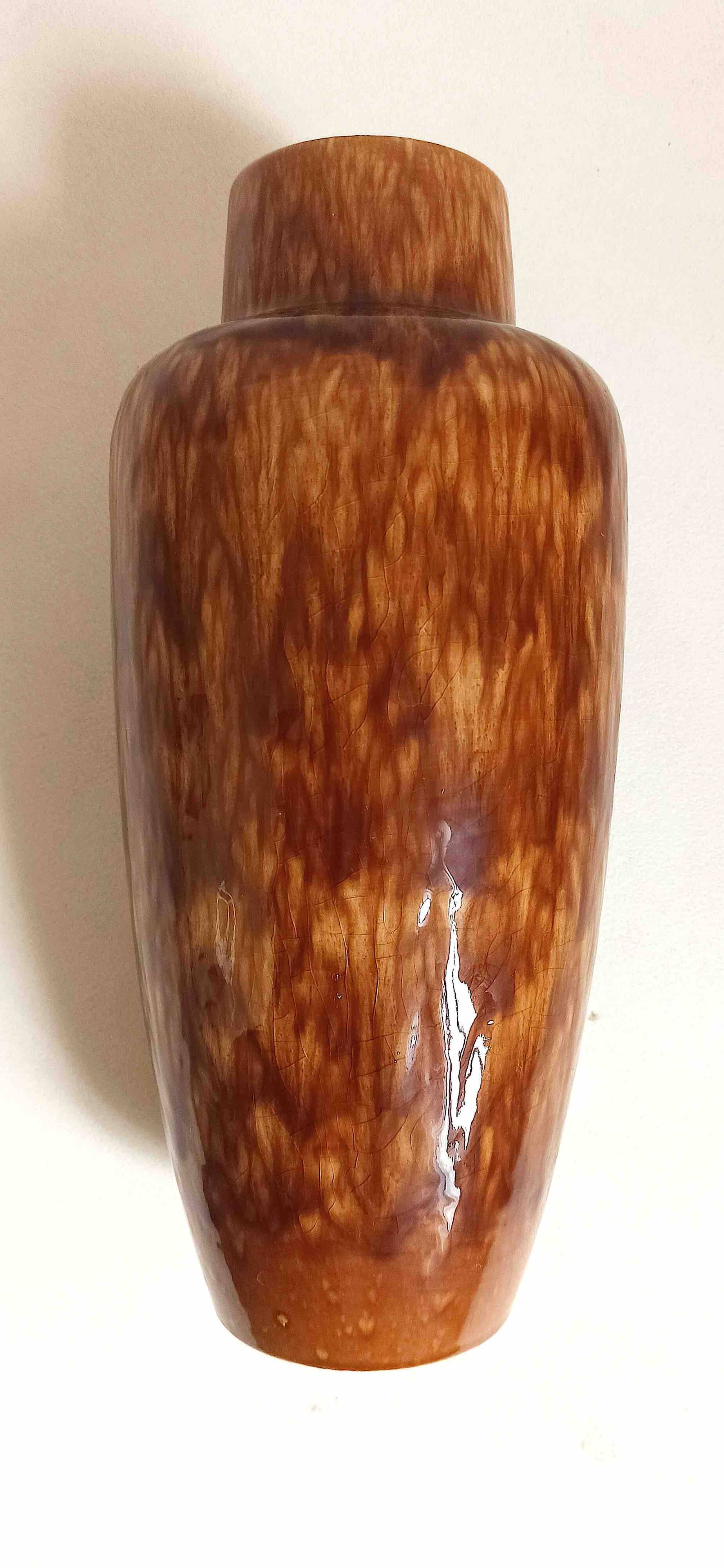 West Germany ceramic vase 1970s Height 30 cm
