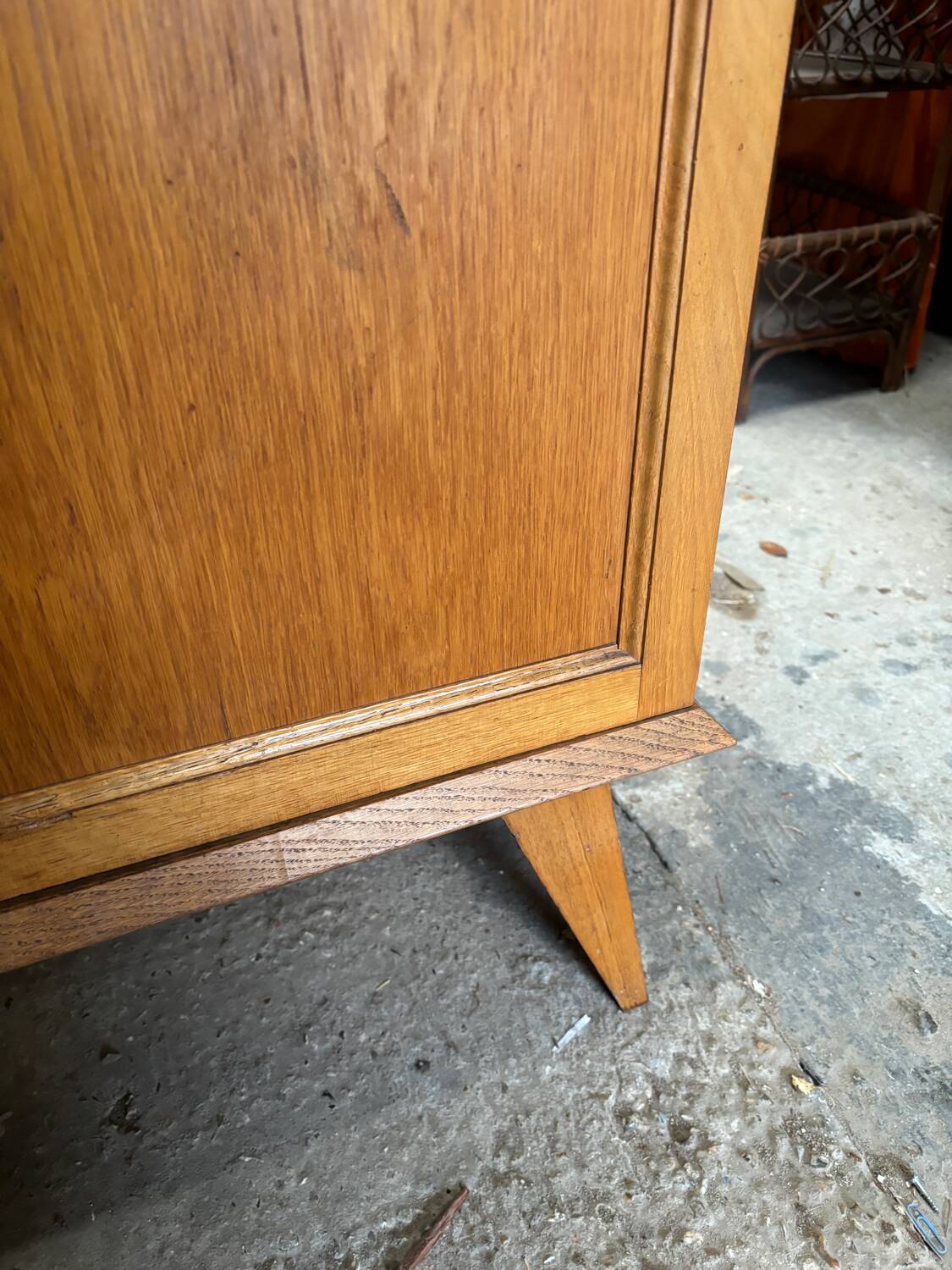 Vintage Parisian wardrobe with compass feet