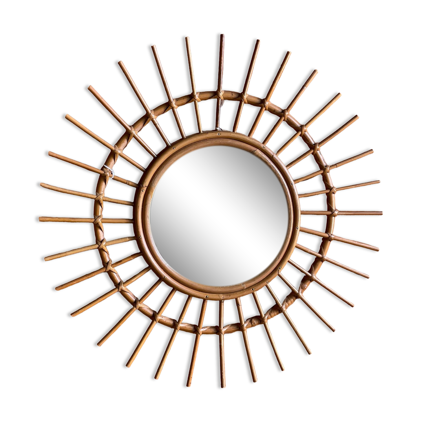 Rattan mirror