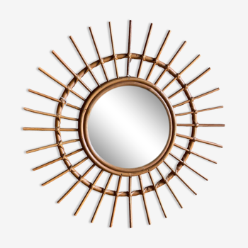 Rattan mirror