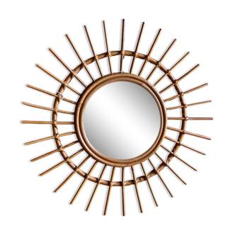 Rattan mirror