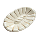 White and gold ceramic plate