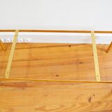 Coffee table in marble and gilded metal 70s