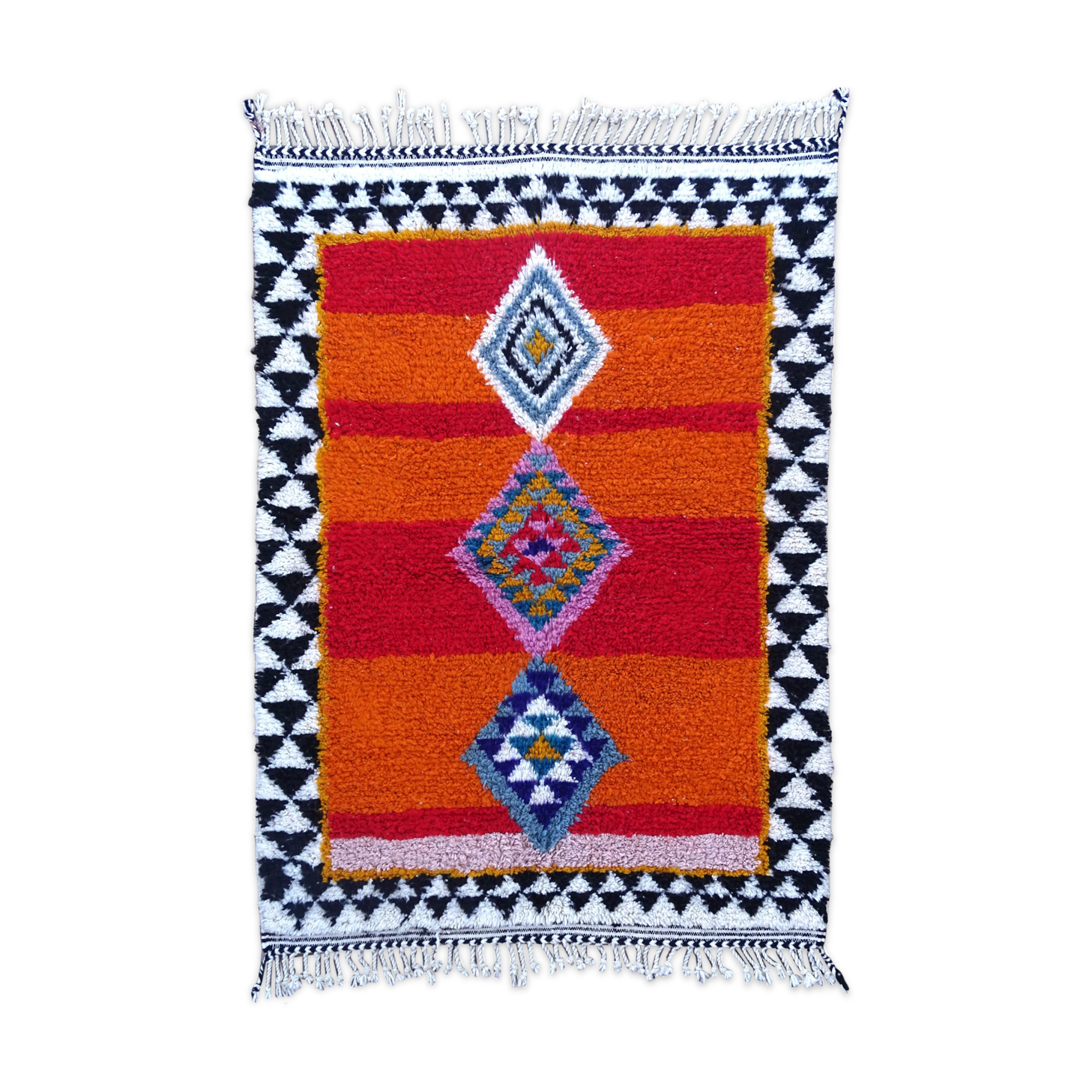 Moroccan berber carpet beni ouarain color 215x150 cm