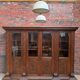Large oak pharmacy display cabinet