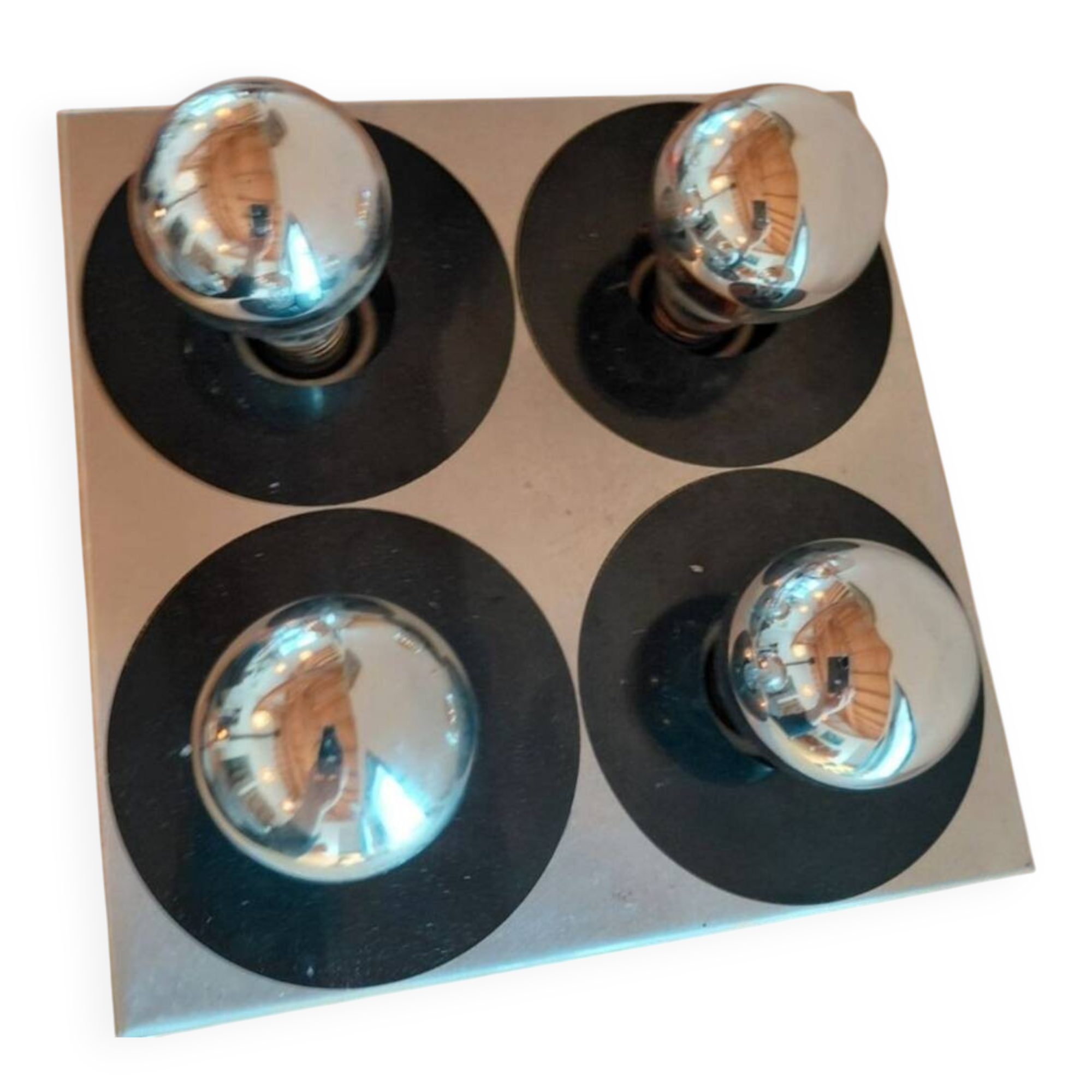 Ceiling light / wall lamp design in aluminium with 4 lights – Space style