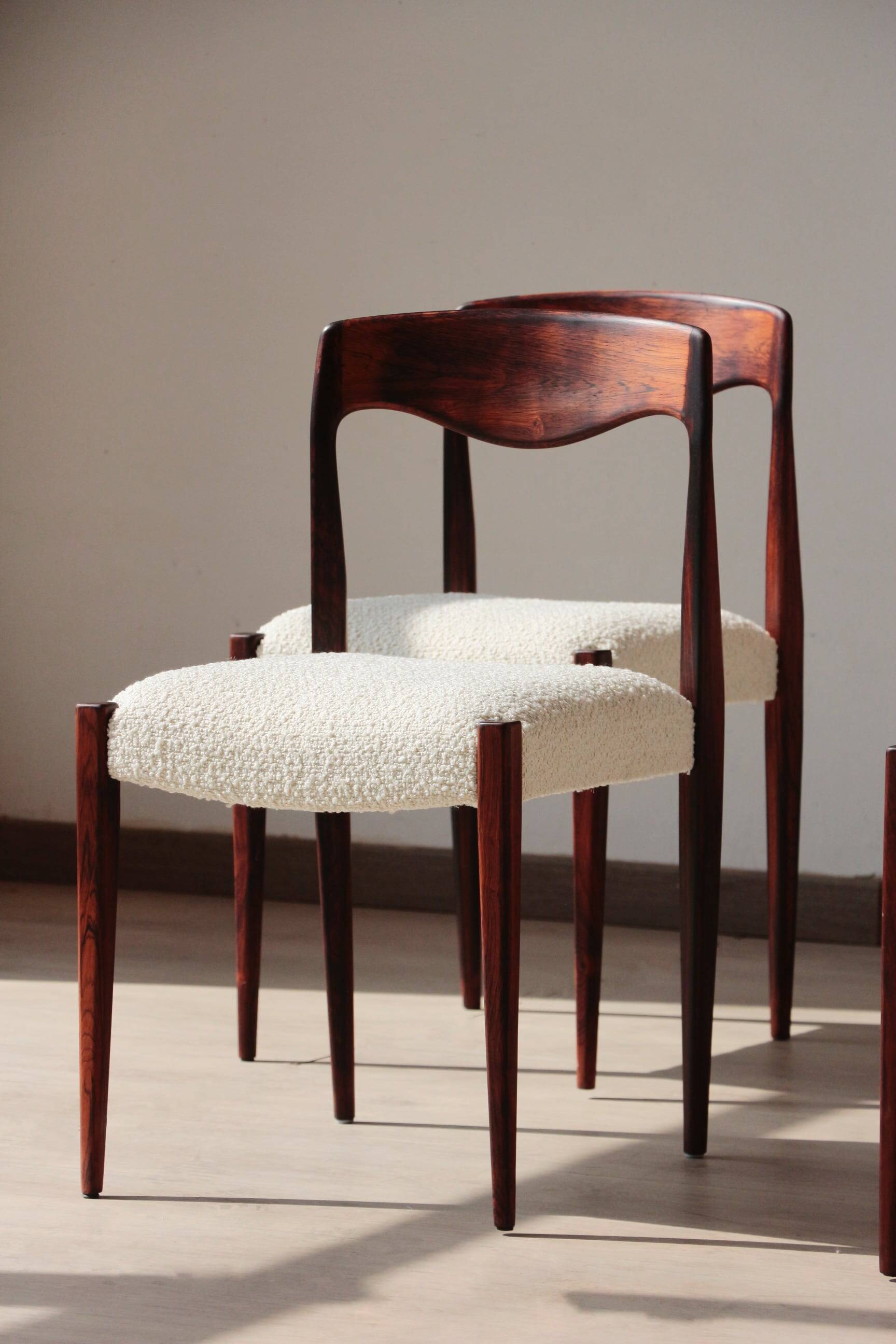 Set of 4 Scandinavian rosewood chairs – Otto Møller style | Vintage