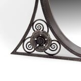 Miroir en Fer Forgé, Art Déco, Théme Floral , France, Circa 1920