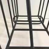 Vintage metal magazine holder, modernist style