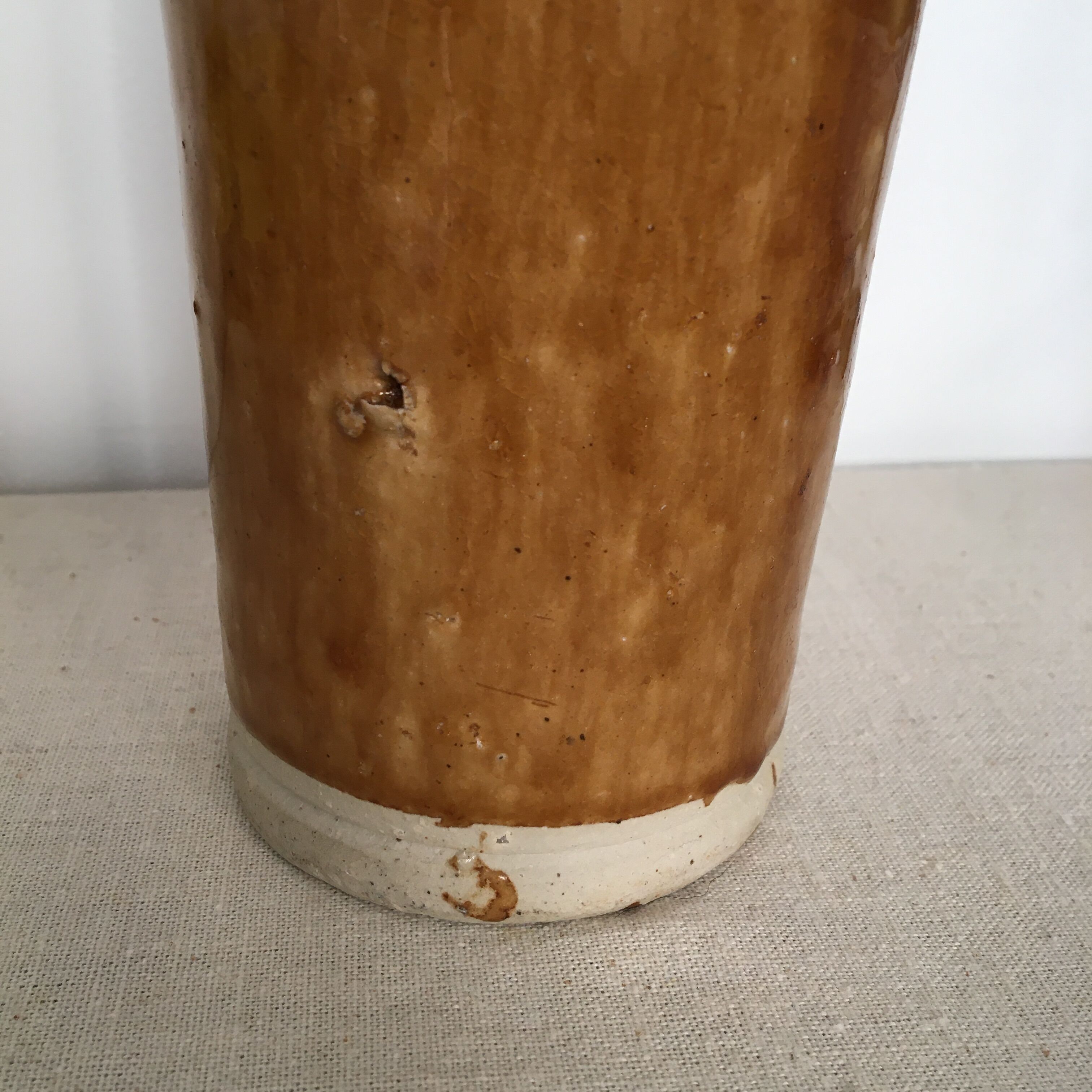 Bottle in glazed stoneware stamped labarre