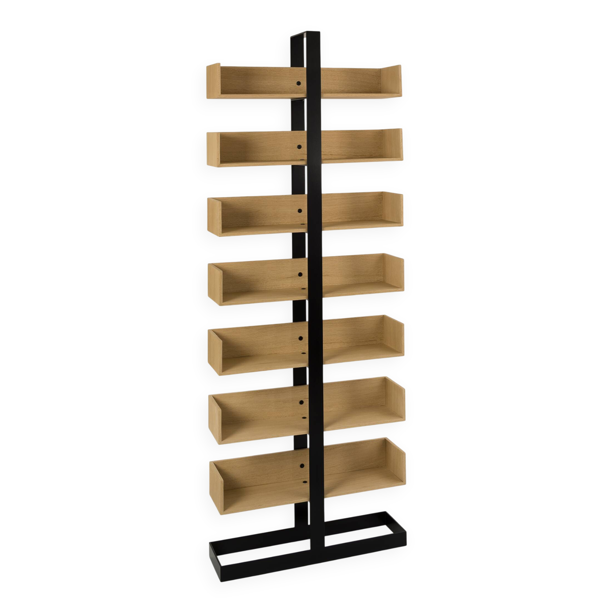 Severin-1 wooden and metal design bookshelf