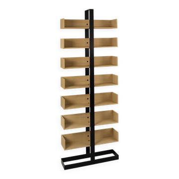 Bibliothèque bois et métal design Séverin-1