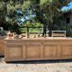 Exceptional large oak counter 288 cm