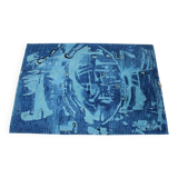 Beautiful handmade art abstract design wool carpet in style of Kybal, 1960s