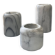 Trio of vintage marble candlesticks