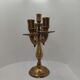 Vintage brass chandelier candelabra with 4 pivoting branches in classic style.