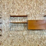 60's 70's oak string shelf module by Kajsa & Nils "Nisse" Strinning Sweden