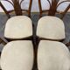 4 vintage woven rattan chairs