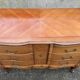 Louis XV style crossbow chest of drawers with 3 cherry drawers, 1960s