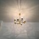 Mid Century Modern brass chandelier by Kaiser Leuchten