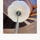 Pair of blue Clichy glass hanging lamps
