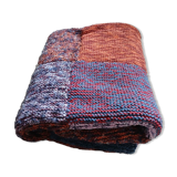 Plaid patchwork hand-knitted