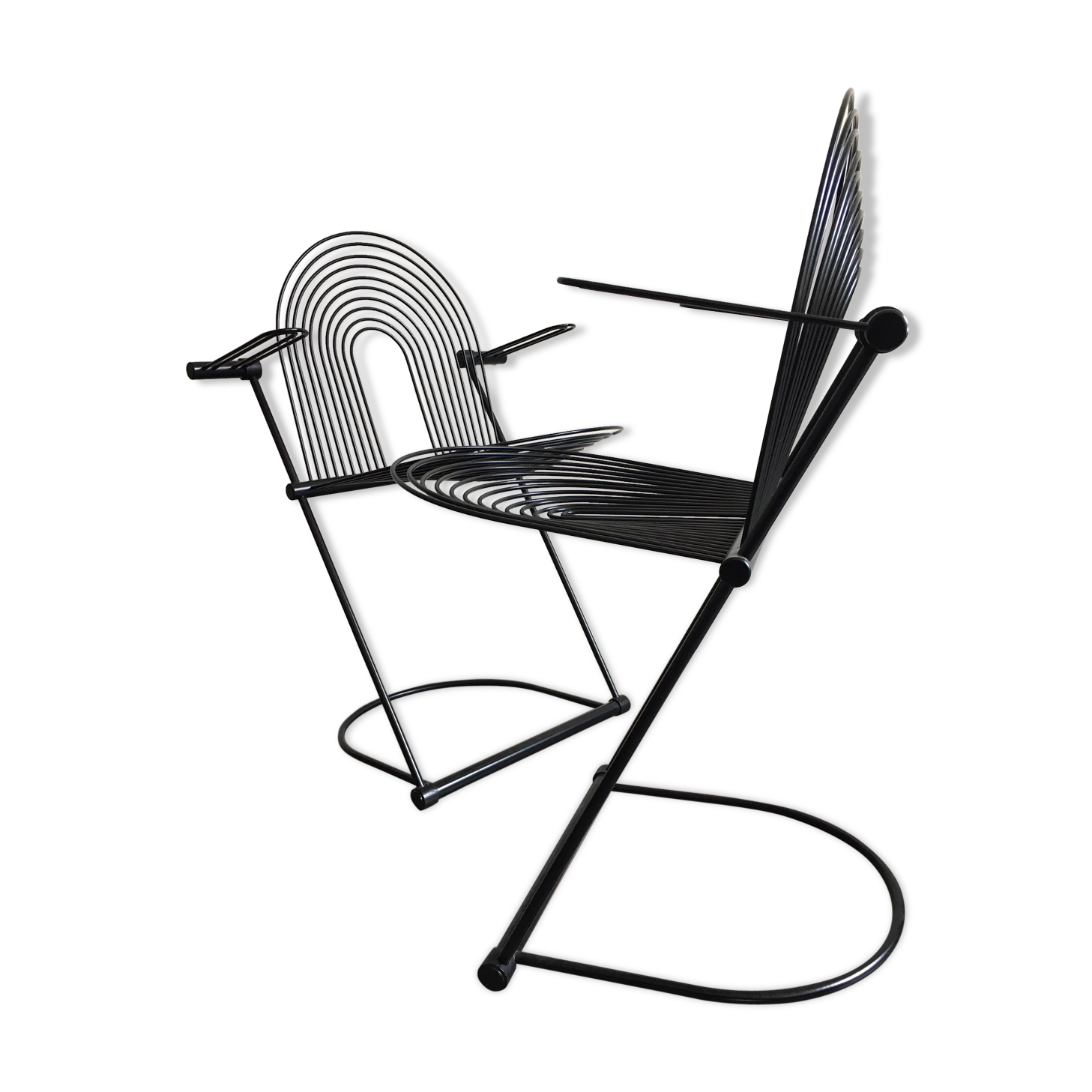 A SET OF 2 JUTTA & HERBERT OHL SWING CHAIR'S ROSENTHAL LÜBKE