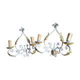 Pair of wrought iron appliques in working order.