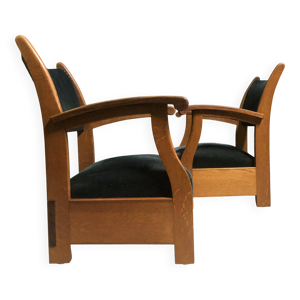 Paire de chaises longues