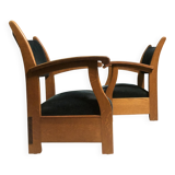 Pair of 1930's Dutch lounge chairs