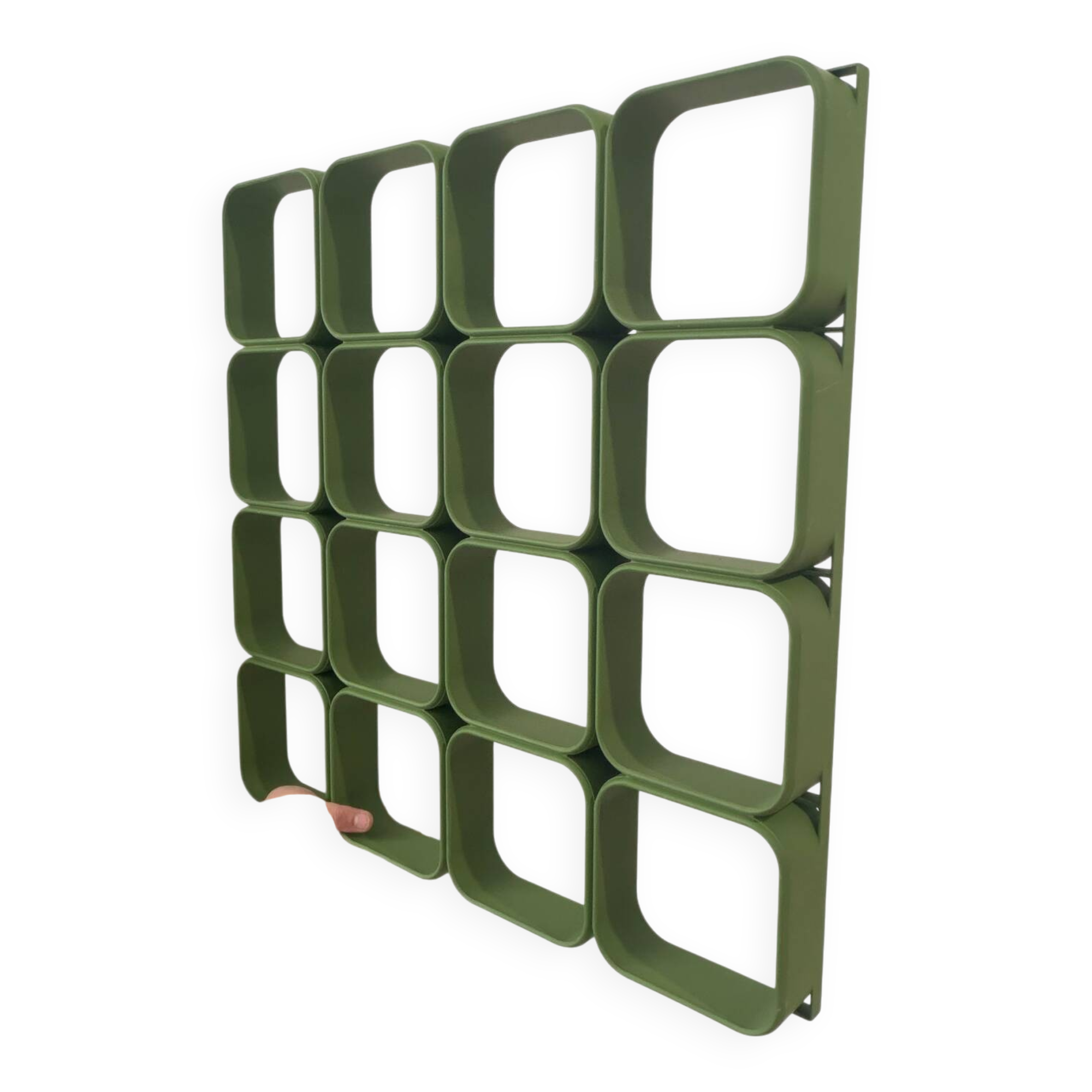 Space Age Wall or Ceiling Panel System in Green Plastic, S