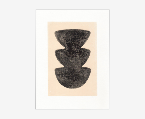 Peinture sur papier datée et signée