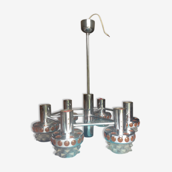 Suspension chandelier RAAK vintage years 70 space age