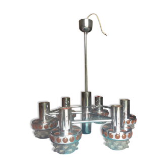 Suspension chandelier RAAK vintage years 70 space age
