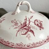Fontanges iron earthenware soup tureen, Sarreguemines