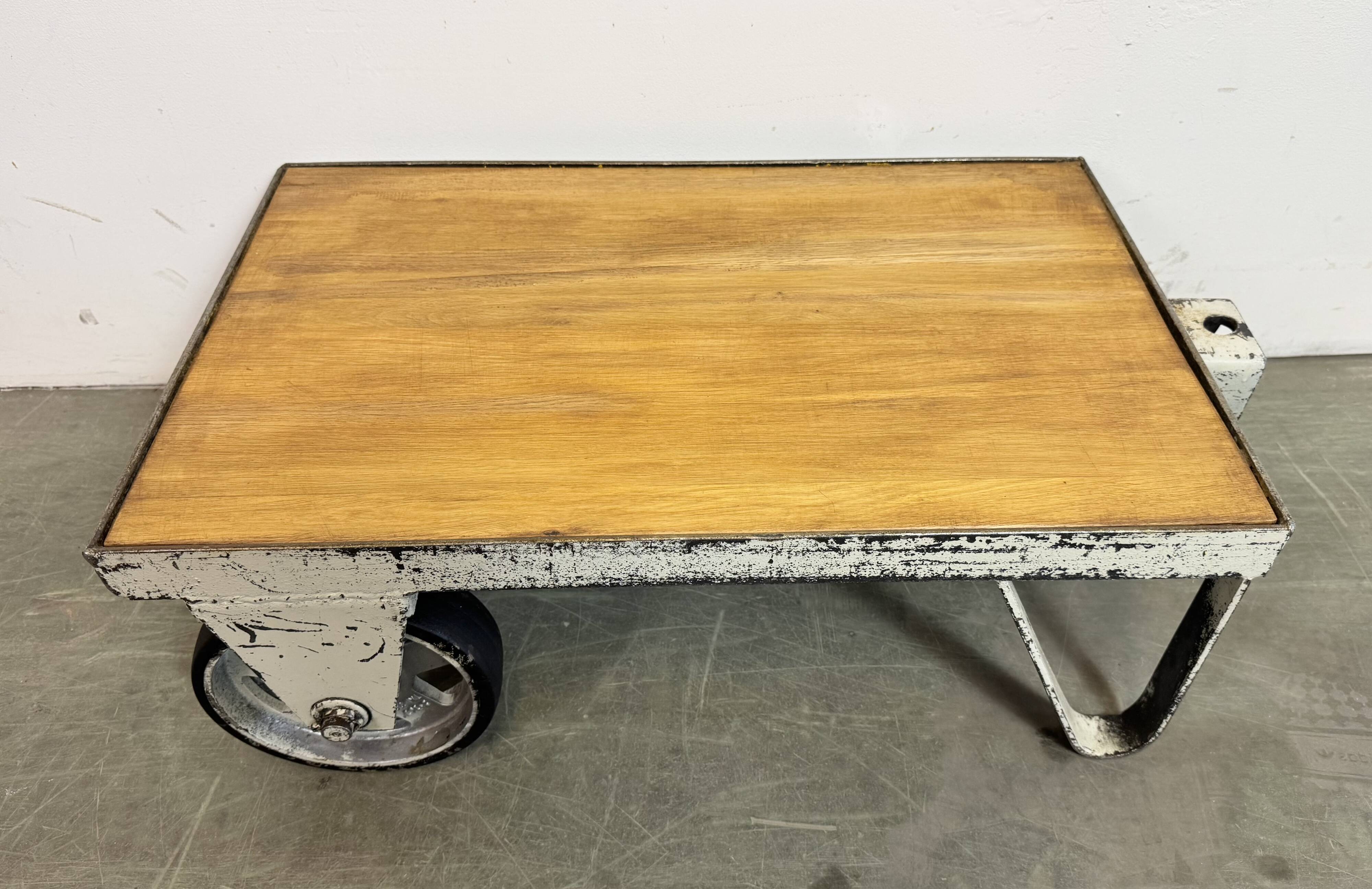 Grey Industrial Coffee Table Cart, 1960s
