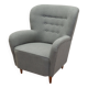 Fauteuil gris, design scandinave, fabrication : Danemark