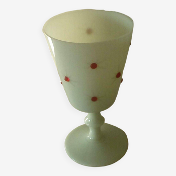 Verre calice en opaline fin 19 eme