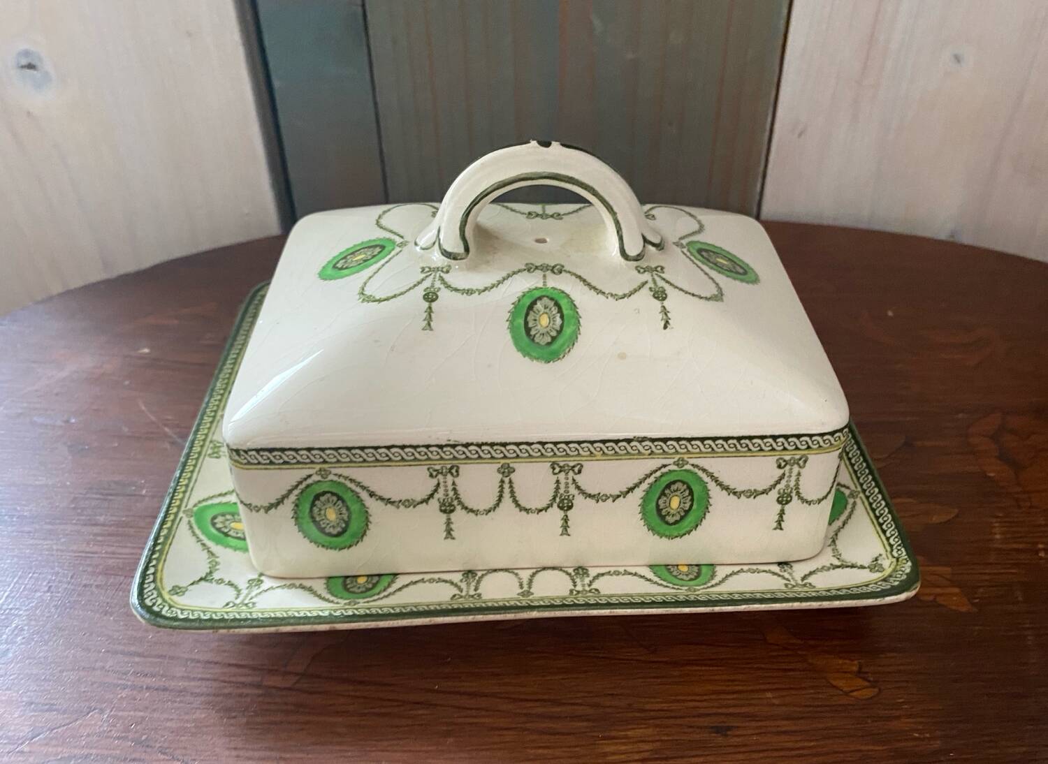 Antique Royal Doulton Earthenware Butter Dish