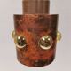 Two beautiful hanging lamps made of thin copper with inlaid glass 1970-80s