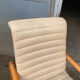 80s cream leather armchair Flàttoto