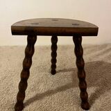 Tabouret tripode bois