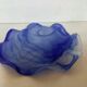 Cobalt blue glass ring with a scalloped edge