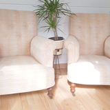 Lot 2 armchairs English / Vintage toad